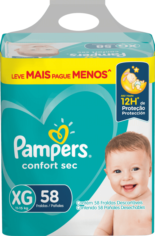 Fralda-Descartavel-Infantil-Pampers-Confort-Sec-XG-11-a-15kg-Pacote-58-Unidades-Leve-Mais-Pague-Menos