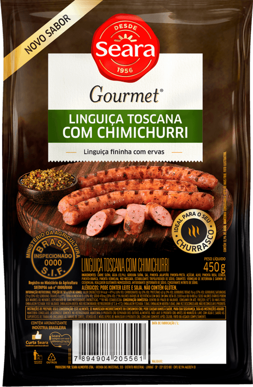 Linguiça fininha toscana chimichurri Seara Gourmet