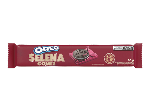 BISCOITO  RECHEADO  OREO SELENA GOMES  90GR PC CHOCOLATE -CANELA -LEITE COND