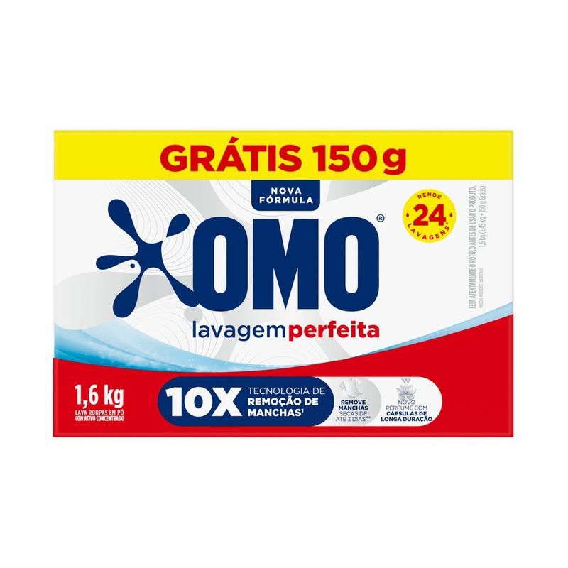 Lava-Roupas-em-Po-Omo-Lavagem-Perfeita-Caixa-16kg-Gratis-150g