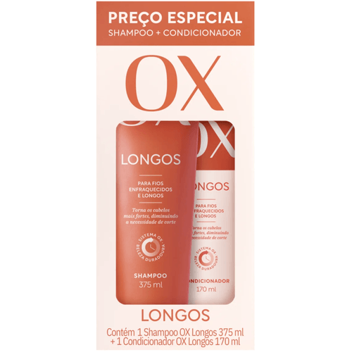 KIT OX SH 375ML+CO 170ML LONGOS PREÇO ESPECIAL