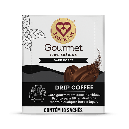 Café individual 3 Corações Dark Roast Drip Coffee