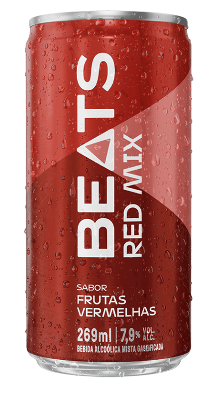 Bebida Mista Alcoólica Gaseificada Frutas Vermelhas Beats Red Mix Lata 269ml