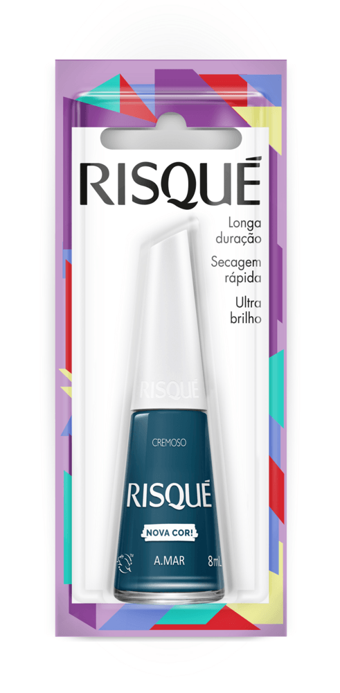 Esmalte Cremoso Ultrabrilho A.Mar Risqué Blister 8ml