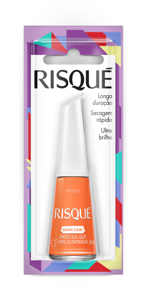 Esmalte Cremoso Ultrabrilho Antes Sol que Mal Iluminada Risqué Blister 8ml