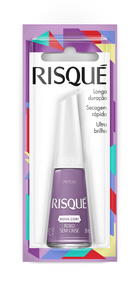 Esmalte Cremoso Ultrabrilho Roxo sem Crise Risqué Blister 8ml
