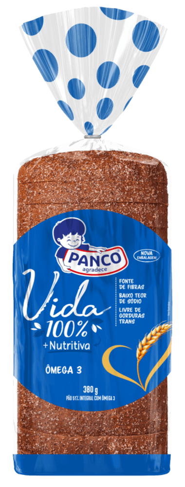 Pão com Ômega 3 51% Integral Panco Vida Pacote 380g