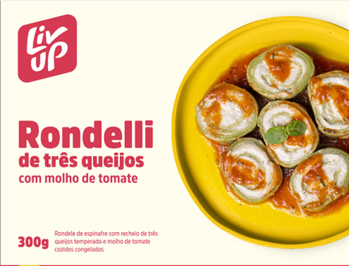 Rondelli 3 Queijos com Molho de Tomate Liv Up 300g
