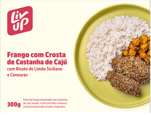 Refeição Congelada Frango com Limão Siciliano Arroz Jasmim  e Brócolis Liv Up 300g
