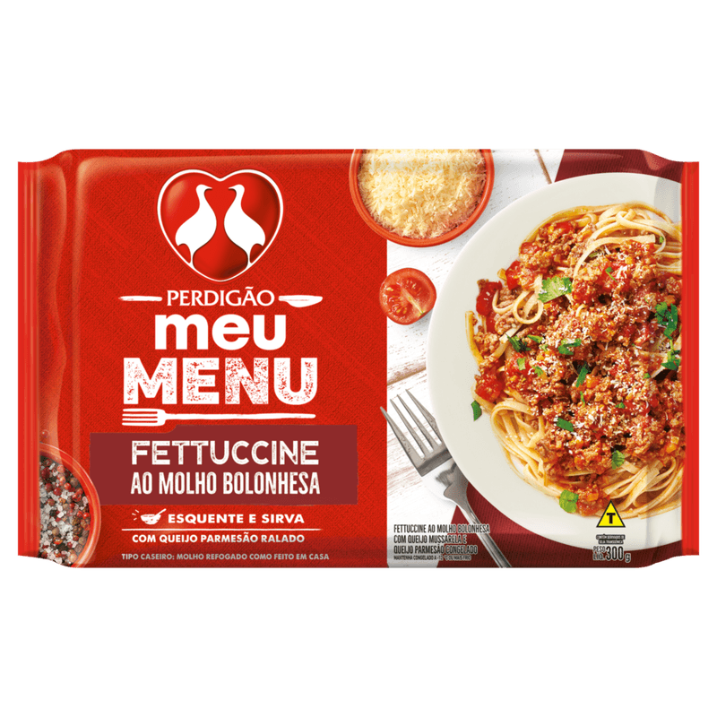 Fettuccine-Ao-Molho-Bolonhesa-Com-Queijo-Parmesao-Ralado-Perdigao-Meu-Menu-Pacote-300G