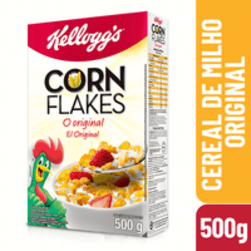 Cereal Matinal Original com Flocos de Milho Kellogg's Corn Flakes Caixa 500g