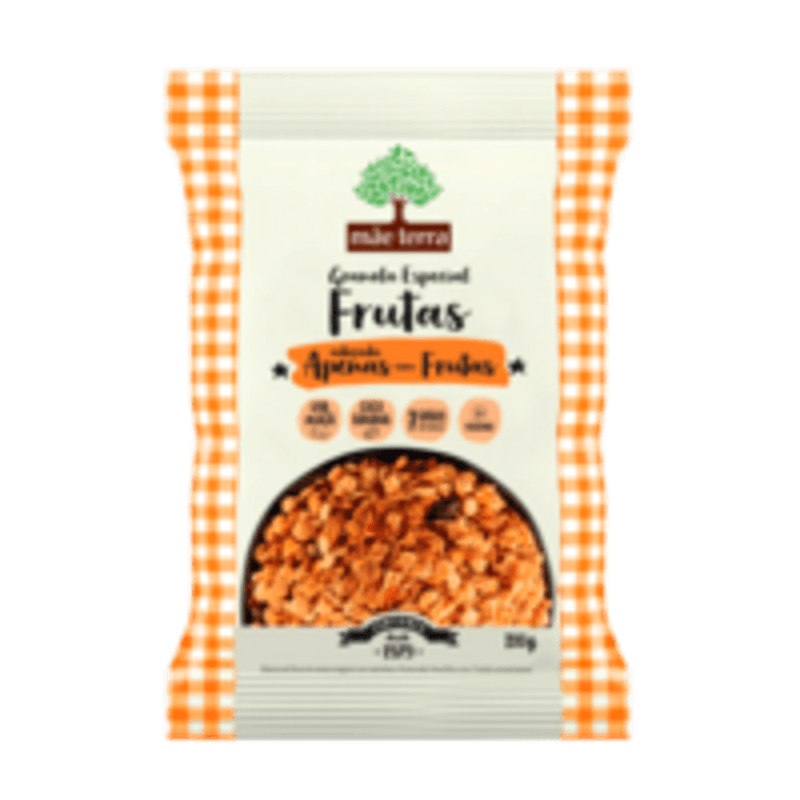 Mistura-de-Flocos-de-Cereais-Integrais-Granola-Especial-com-Castanhas-e-Frutas-Baunilha-e-Coco-Adocada-Apenas-com-Frutas-Mae-Terra-Pacote-200g