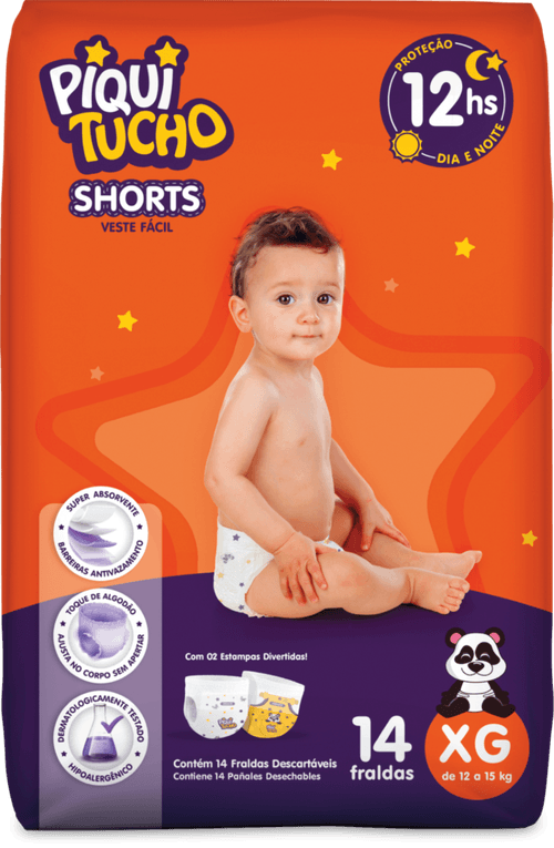 FRALDA  SHORTS PIQUITUCHO JUMBINHO EG14UN