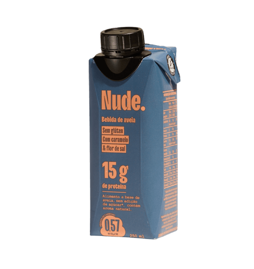Bebida à Base de Aveia 15g de Proteínas com Caramelo & Flor de Sal sem Adição de Açúcar  Nude. Caixa 250ml