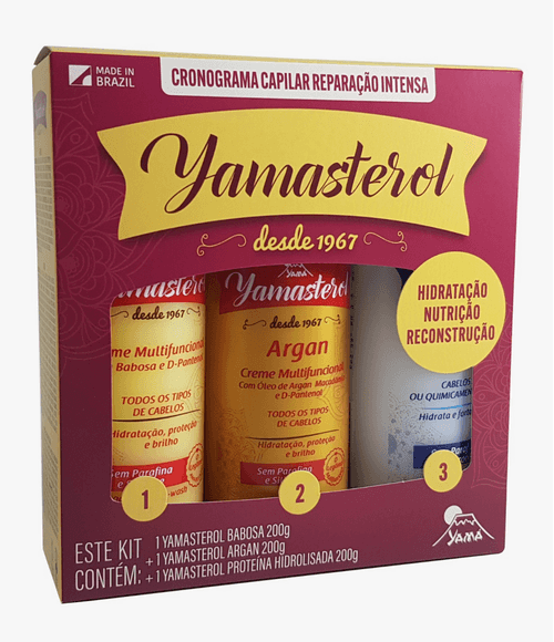 Mascr Cab Yamasterol 3x200g-Fr Babosa+Argan +Prote