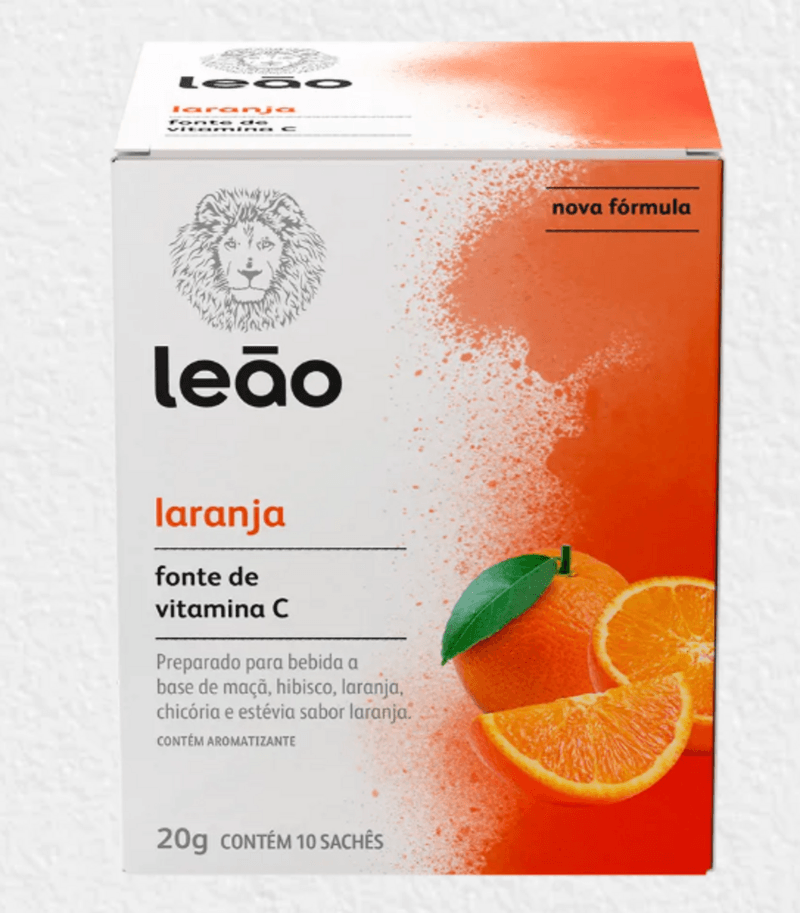 CHA-ERVAS-LEAO-10SQ-CX-LARANJA