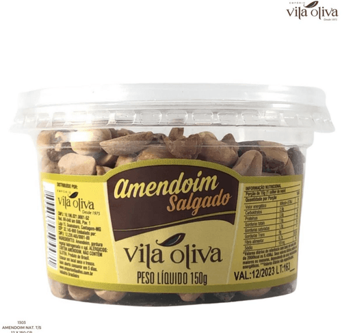 AMENDOIN CROCANTE NATURAL VILA OLIVA POTE 150G