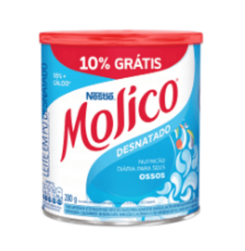 LEITE EM PÓ MOLICO DESNATADO 10% Grátis LATA 280g