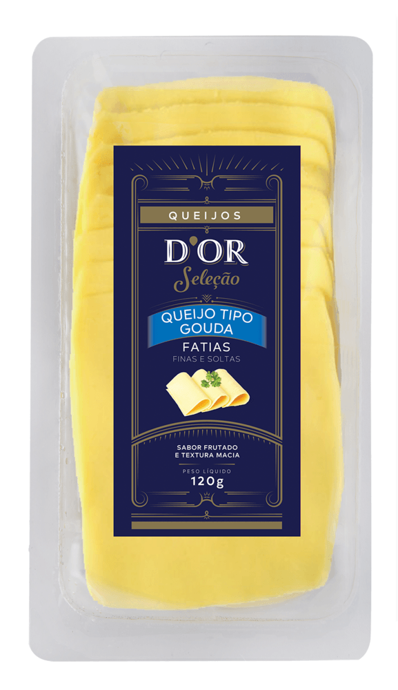 Queijo Tipo Gouda Fatiado Dor 120g