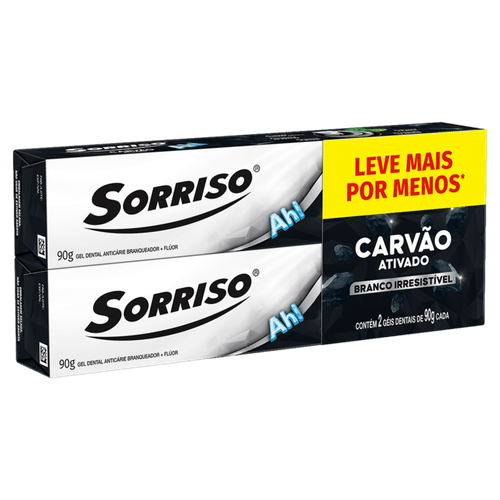CREME DENTAL SORRISO CARVAO 2X90G