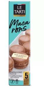 Macarons-Recheado-Frances-LE-TARTI-Cappuccino-Caixa-60g