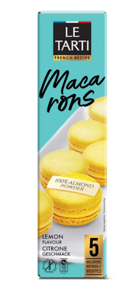Macarons-Recheado-Frances-LE-TARTI-Limao-Caixa-60g