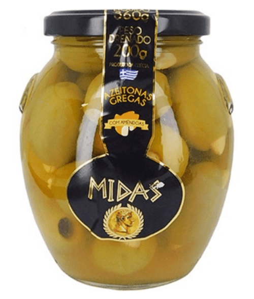 Azeitona Verde Midas Recheada com Amêndoas 200g