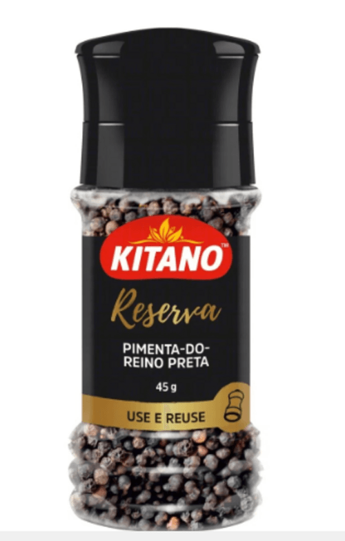 Pimenta-do-Reino Preta em Grãos Tipo Brasil 1 Kitano Reserva Vidro 45g