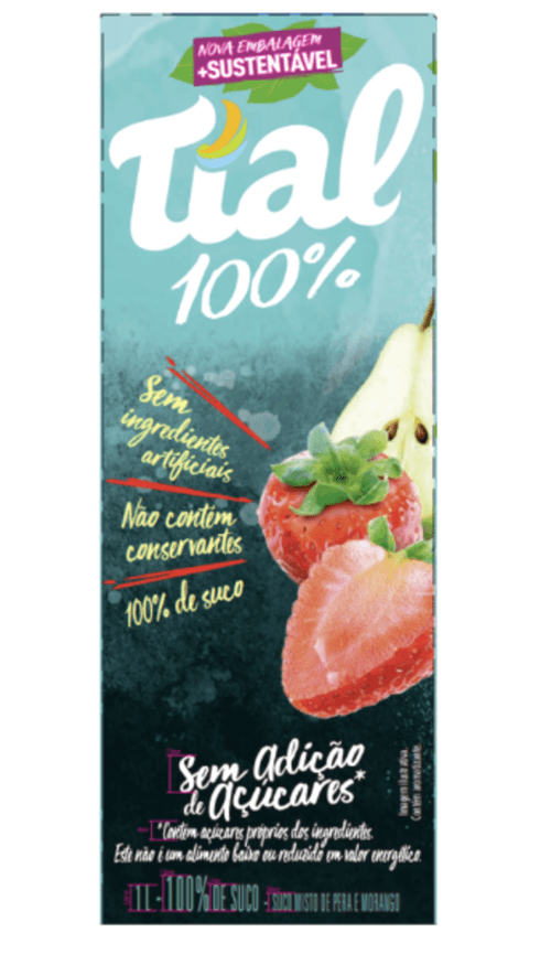 Suco Misto Tial 100% Morango e Pera 1 litro