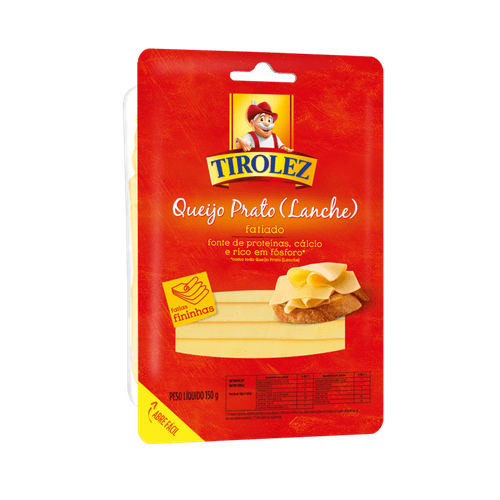 Queijo Prato Fatiado Lanche Tirolez 150g