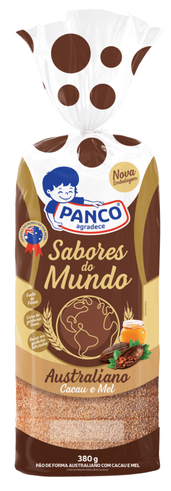 Pao-de-Forma-Australiano-Integral-com-Cacau-e-Mel-Panco-Sabores-do-Mundo-Pacote-380g