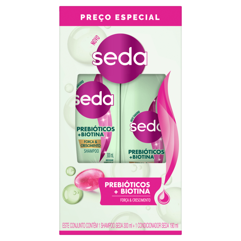Kit-Seda-Forca-e-Crescimento-Prebioticos---Biotina-Shampoo-300ml---Condicionador-190ml