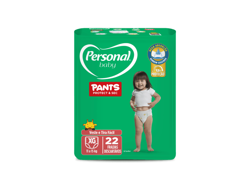FRALDA-PERSONAL-BABY-PANTS-PROTECT---SEC-MEGA-ABSORCAO-ATE-12HORAS-DE-PROTECAO-VESTE-E-TIRA-FACIL-XG-22-UNIDADES