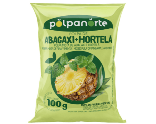 Polpa Fruta Mista Polpanorte Abacaxi/Hortelã 100g