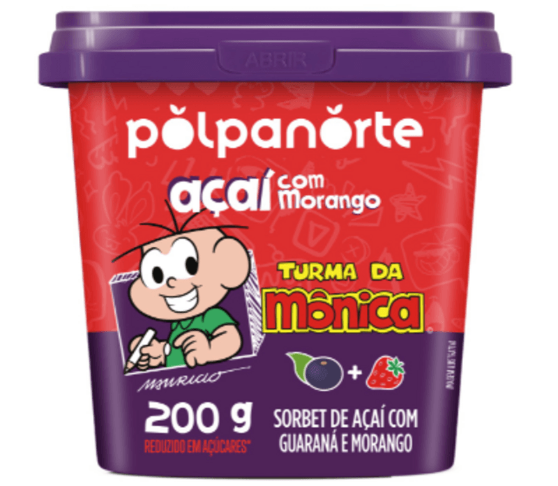 Creme-de-Acai-com-Morango-Turma-Da-Monica-Polpanorte-200g