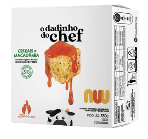 Dadinho de Tapioca Congelado Original com Molho do Chef Nuu O Dadinho do Chef Caixa 330g