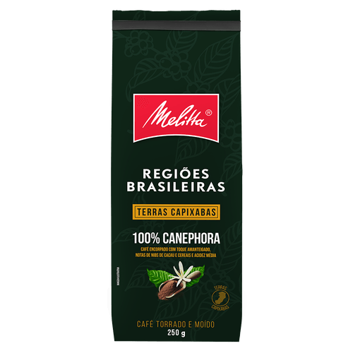 Café Torrado e Moído Terras Capixabas Melitta Regiões Brasileiras Pacote 250g