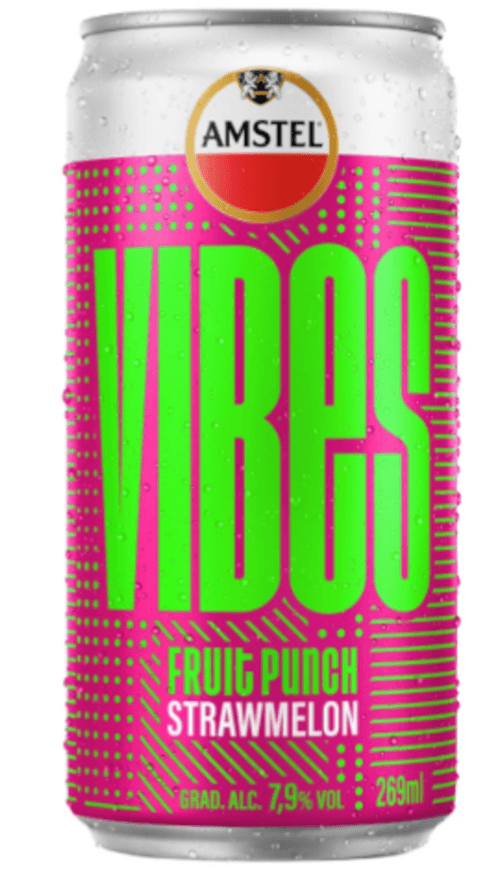 Bebida Mista Fruit Punch Strawmelon Amstel Vibes Lata 269ml