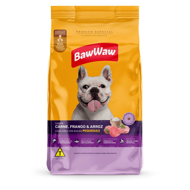 Racao-para-Caes-Baw-Waw-Adultos-Racas-Pequenas-Carne-Frango-900g