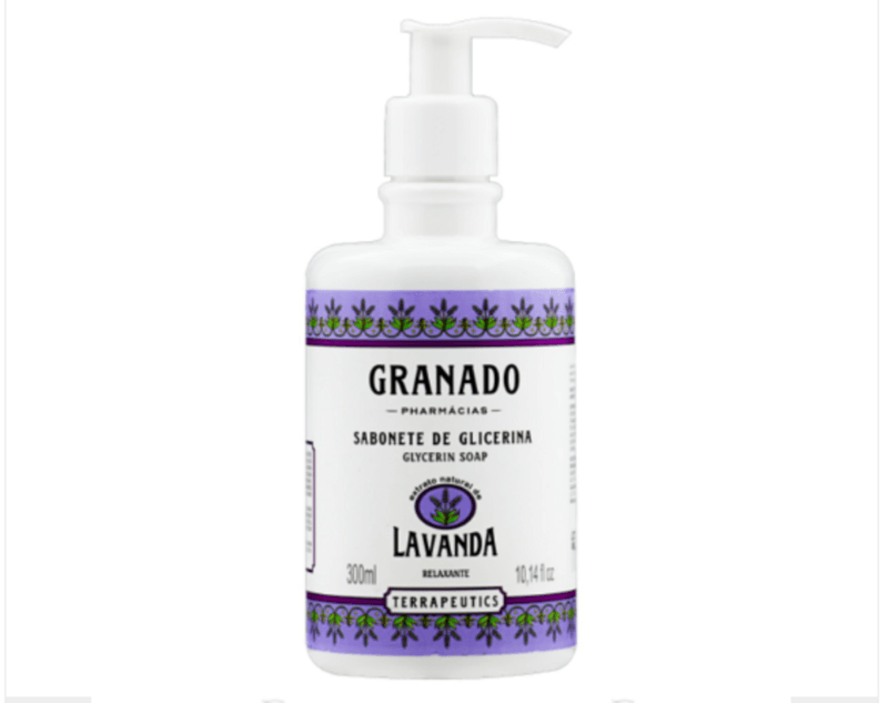 Sabonete-Liquido-de-Glicerina-Extrato-Natural-de-Lavanda-Relaxante-Granado-Terrapeutics-Frasco-300ml