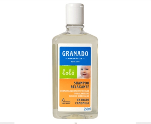 Shampoo Relaxante Brilho e Hidratação Extrato Camomila Granado Bebê Frasco 250ml