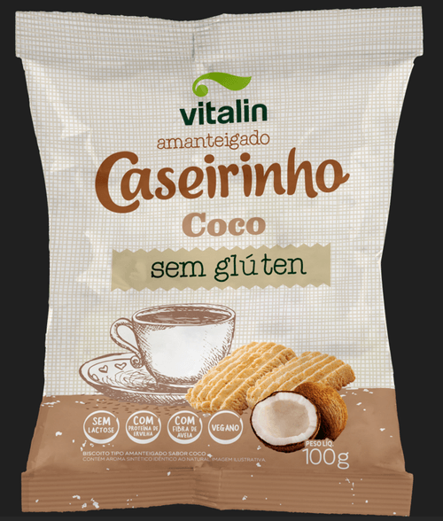BISCOITO AMANTEIGADO CASEIRINHO VITALIN 100G.