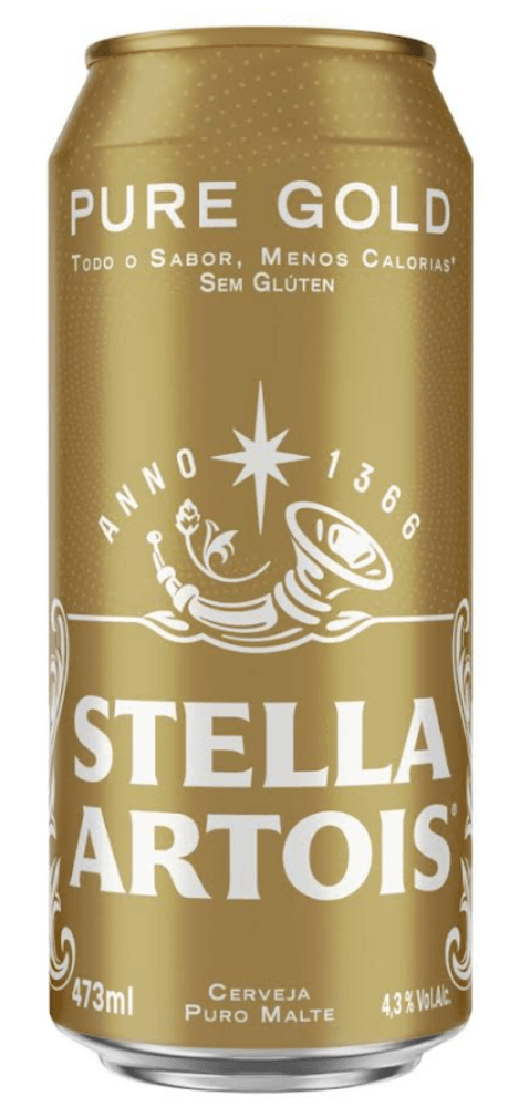 Cerveja Stella Artois Pure Gold Sem Glúten Lata 473ml
