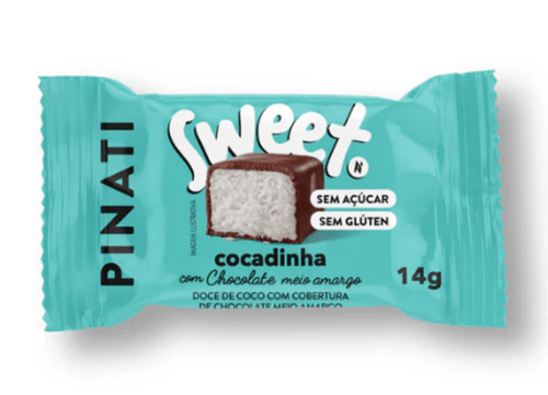 COCADA PINATI SWEET BITE 14G COM CHOCOLATE MEIO AMARGO