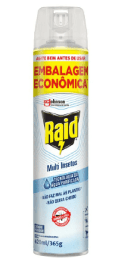 Inseticida Aerossol Raid Multi Insetos Aqua Frasco com 420ml