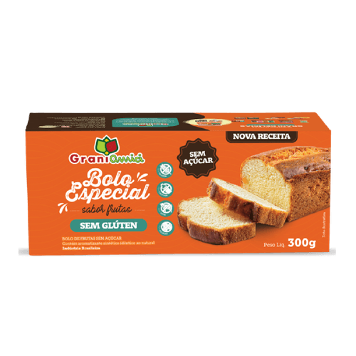 BOLO ESPECIAL GRANIAMICI   300G FRUTAS SEM GLUTEN