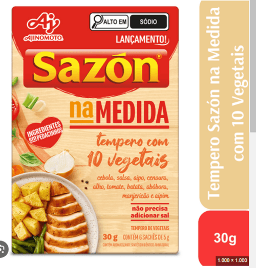 TEMPERO SAZON NA MEDIDA 10 VEGETAIS 30G