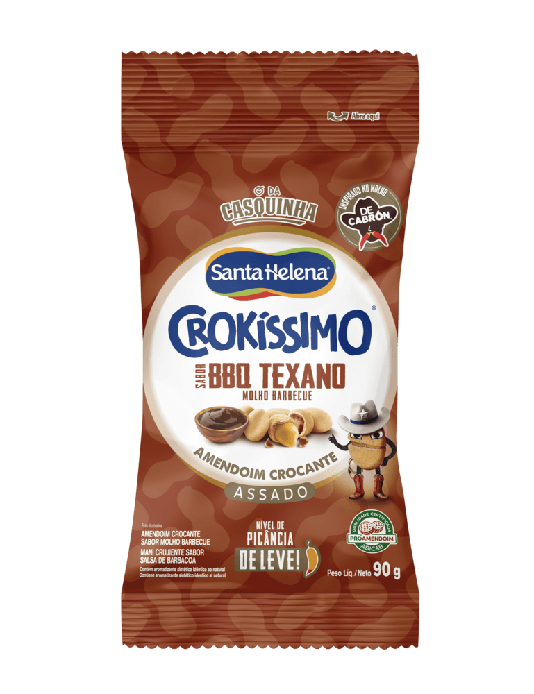 AMENDOIM SANTA HELENA 90G CROKIS BBQ TEXANO