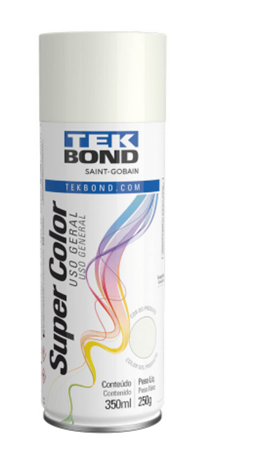 Tinta Spray Super Color Tekbond Branco Fosco 350ml