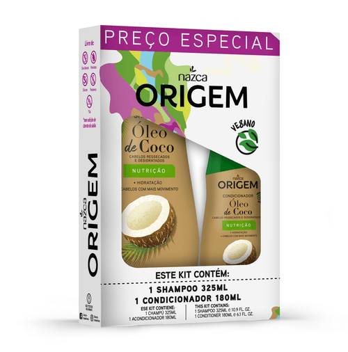Kit Sh+Co Origem 325+180ml - Oleo De Coco